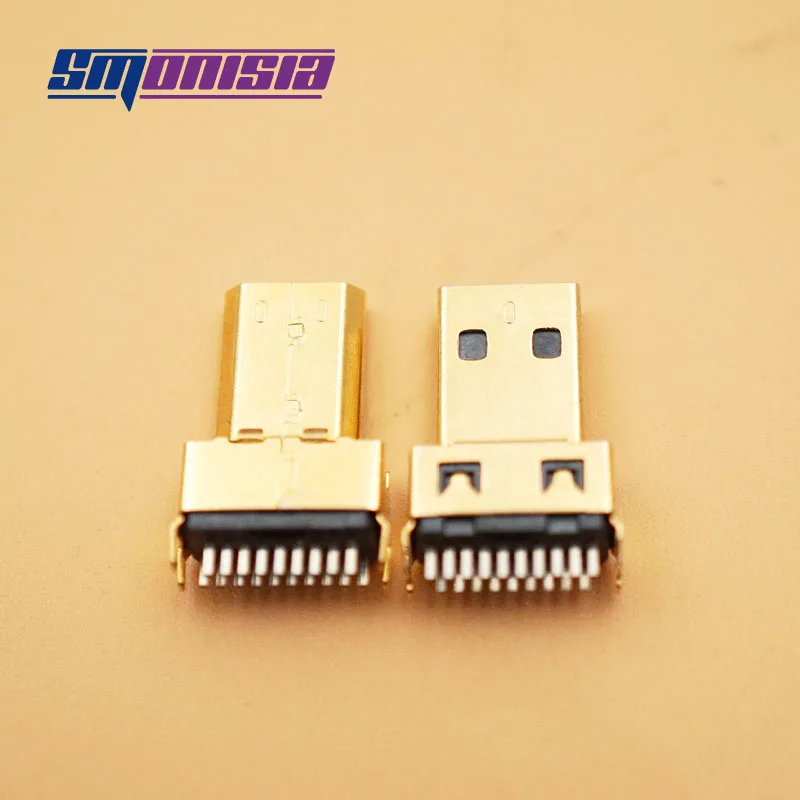 10 шт./лот MICRO HDMI-Совместимость 19р с разъемом папа общественного фанера для