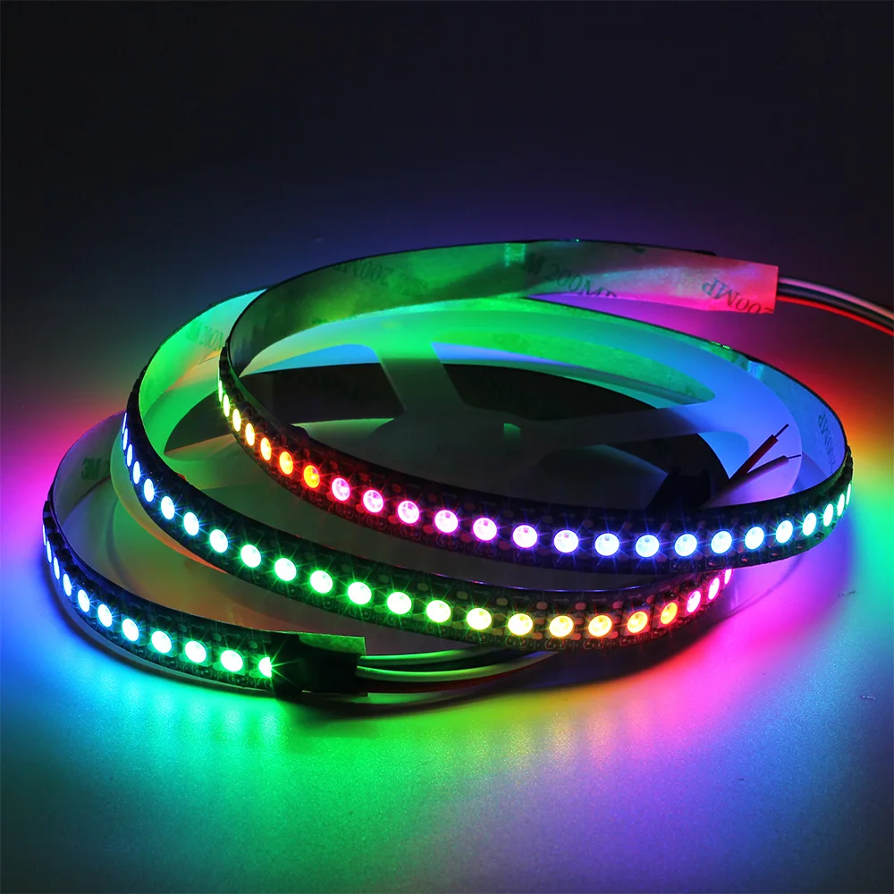 5 в полноцветная WS2812 Светодиодная лента RGB 30/60/144 светодиодов/m умная IC WS2812B