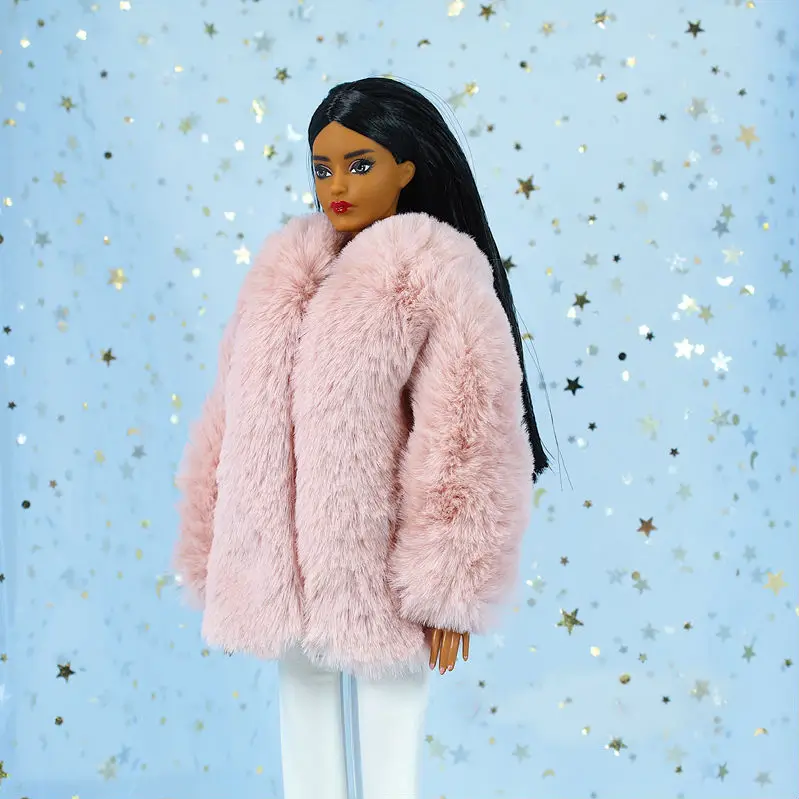 Шуба ручной работы очень хорошего качества синяя шуба игрушка аксессуары для 1:6