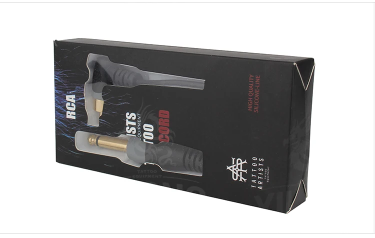 YI88in медь RCA татуировки Клип шнур черный мягкий силиконовый правый угол L тип провода коннектора для роторной татуировки машины питания