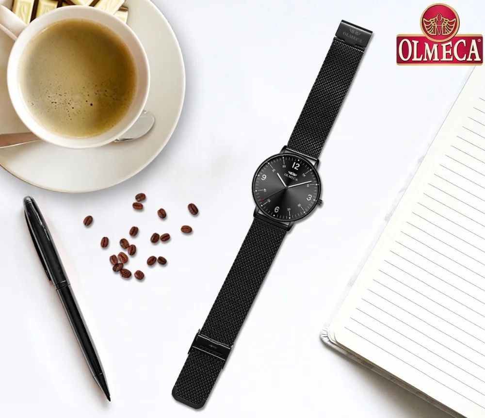 Часы OLMECA роскошные часы Reloj Hombre мужские водонепроницаемые хронограф светящийся