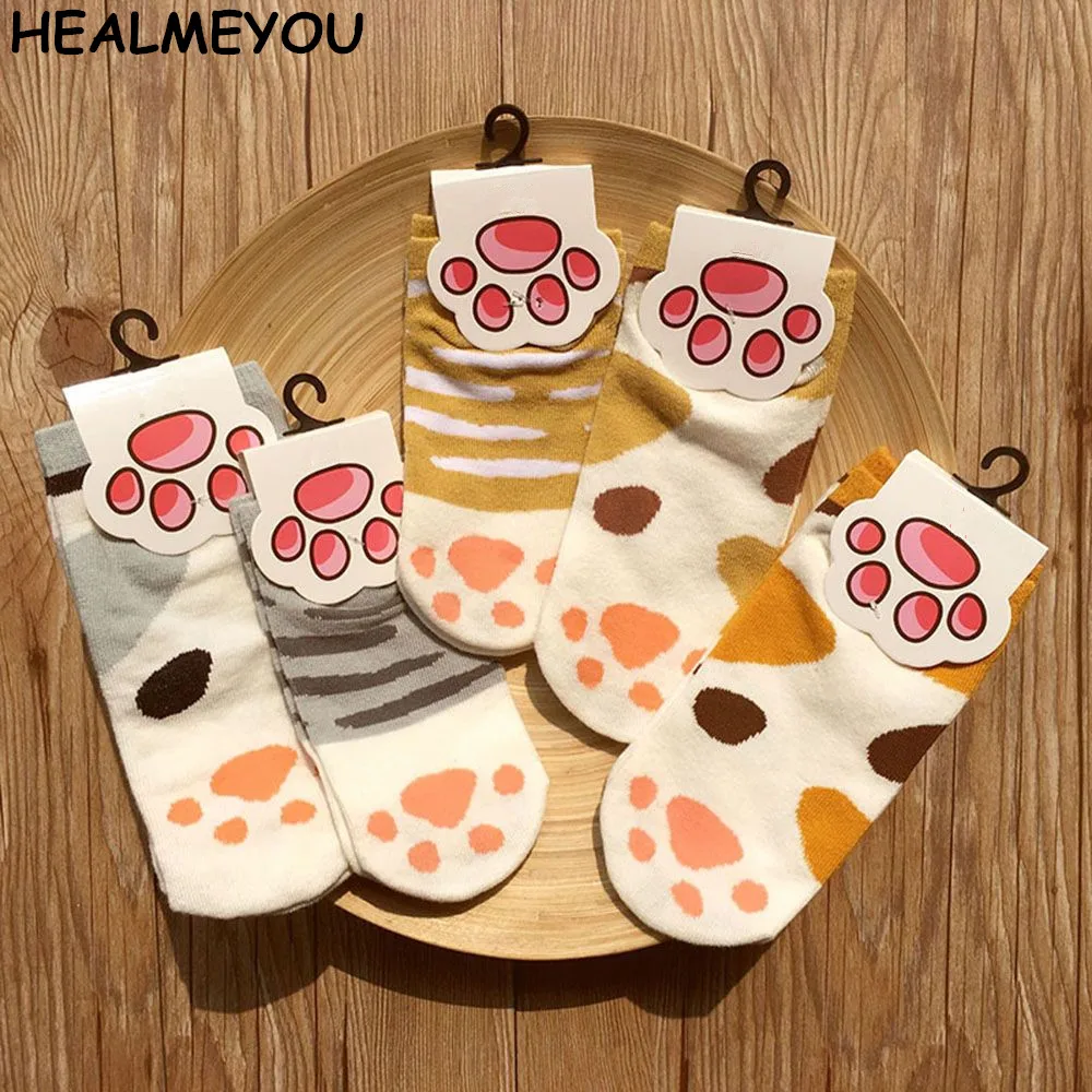 

Kawaii Cotton Socks Cute Cats Kitty Claws Ankle Short Socks For Lady Girls Summer Spring Cartoon Funny Paw Socks Women