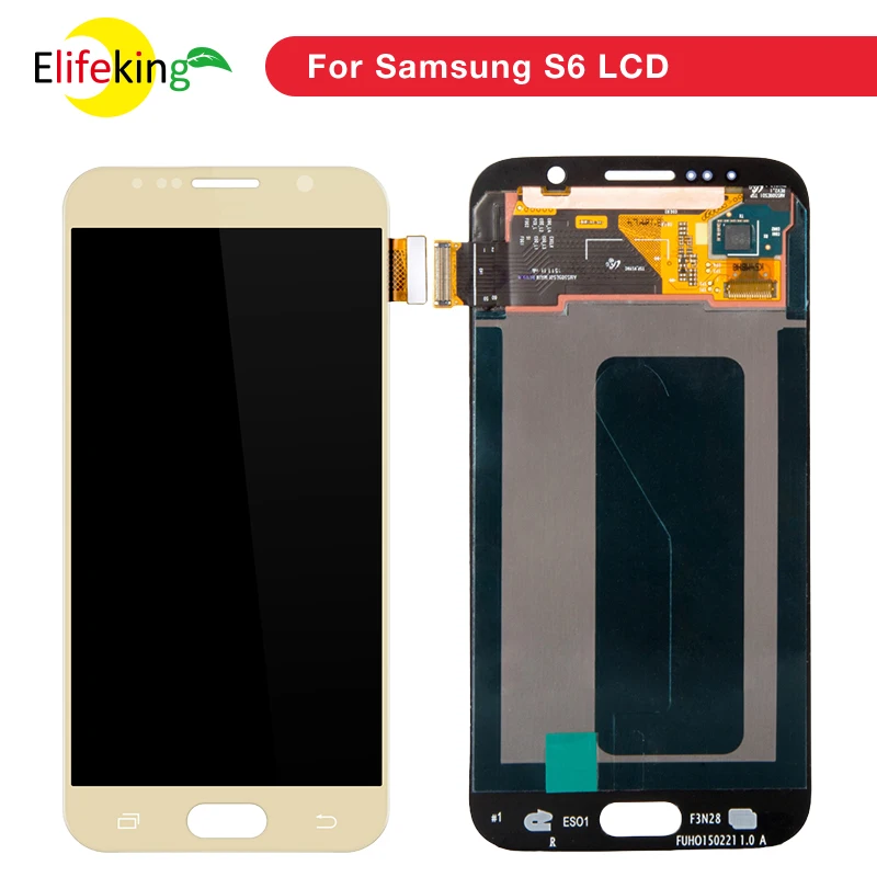 

5PCS/Lot ORIGINAL 5.1'' SUPER AMOLED Replacement LCD with Frame for SAMSUNG Galaxy S6 Display G920 G920F Touch Screen Digitizer