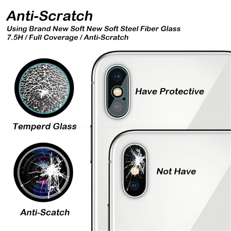 Защитное стекло для задней камеры iphone 7 8 6s plus X закаленное Защитная пленка