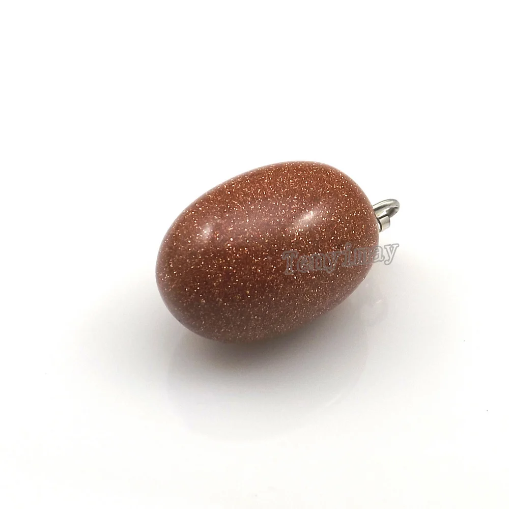 Подвески в форме яйца из полудрагоценного камня для ожерелья DIY 24 шт./лот оптовая