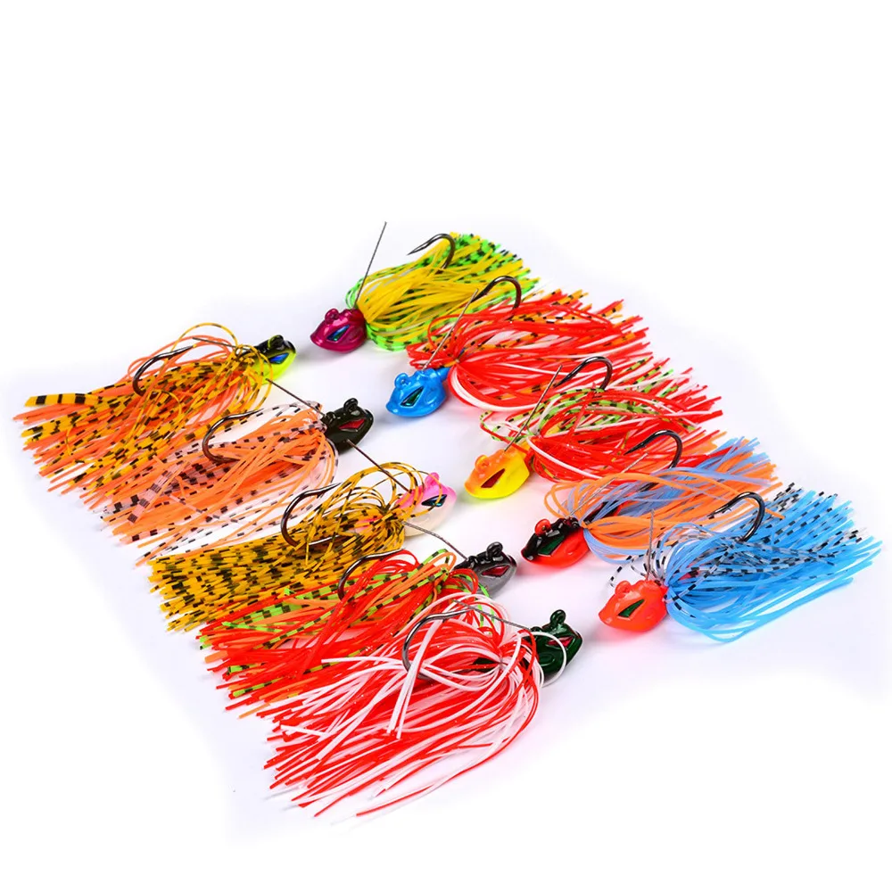 

5PCS Spoon Fishing buzzbait Jig Lure Spinner Hook Bass baits 8cm/13g