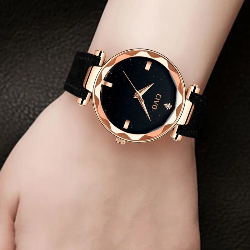 CIVO модные роскошные брендовые наручные часы женские со стразами Montre Femme 2019 из