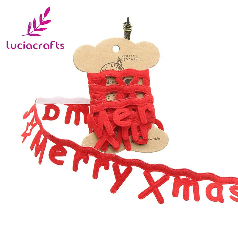 Распродажа! Lucia crafts, 2 ярда, много вариантов, ручная работа, кружевная лента, самоклеющиеся, рождественские, вечерние, рождественские украшения, аксессуары Q0804