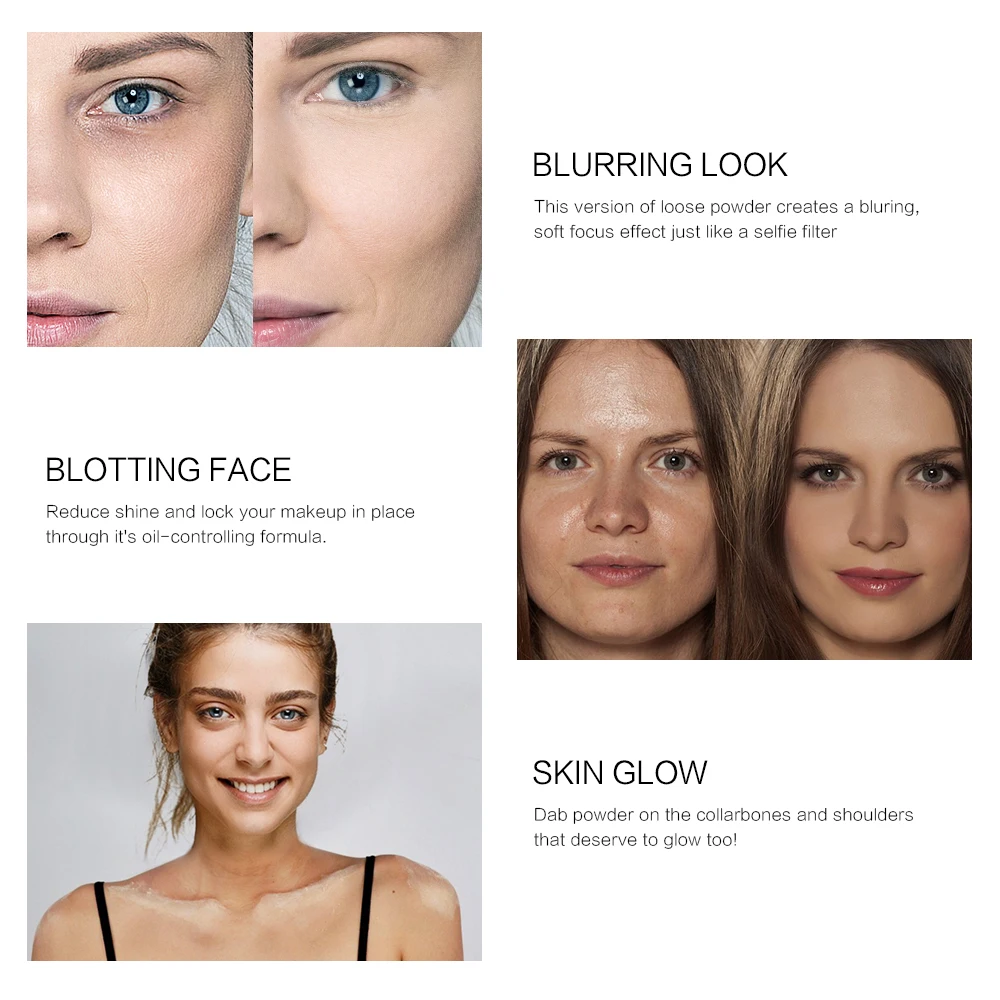 SACE LADY матовая пудра для лица полупрозрачная профессиональный стойкий макияж