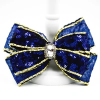 4 7 inches well made beautiful paillettes yarn bowknot barrettes fine hair clips claw for women and girls