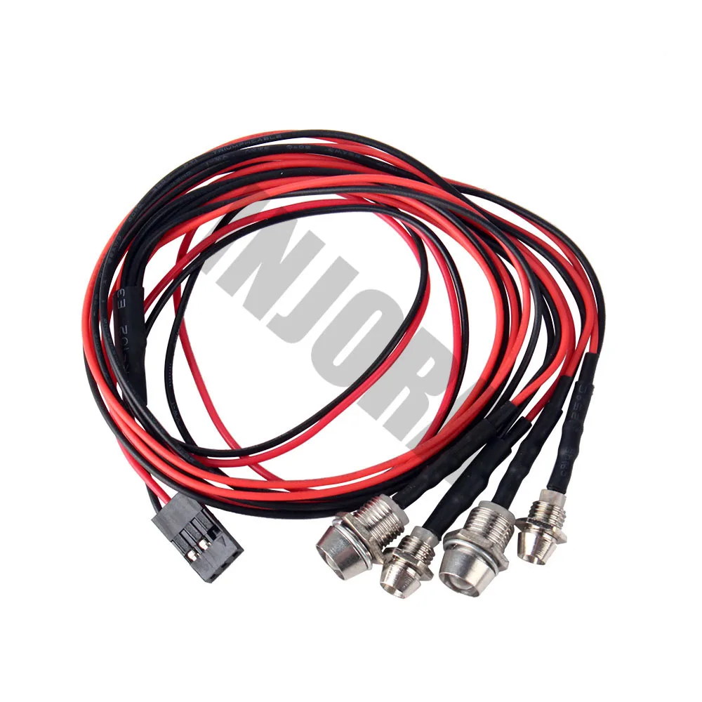 4 LED Lights INJORA 4/8 светодиодный фонарь красного и белого цвета для 1:10 радиоуправляемого автомобиля Traxxas Tamiya HSP HPI RC Rock Crawler Axial SCX10 D90 - Цвет: 4 LED Lights