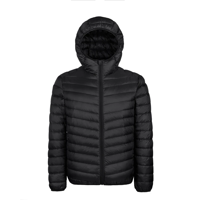 black Новинка плюс 9XL 10XL 11XL мужской пуховик большой размер 90% ультра легкий пуховик мужской светильник теплое пальто с капюшоном пуховая парка - Цвет: black