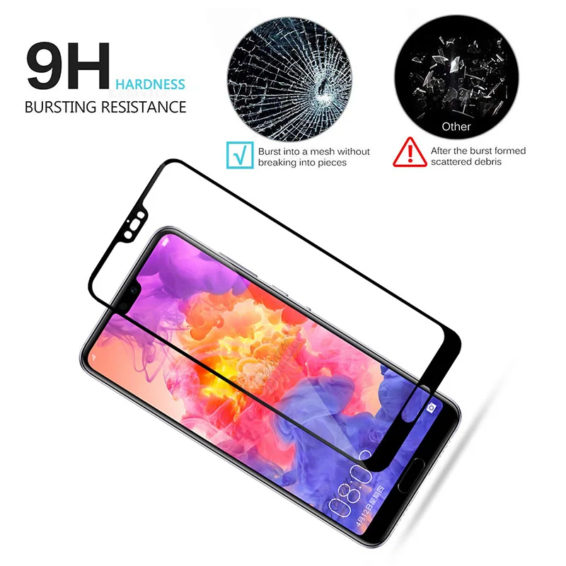 Закаленное стекло с полным покрытием для Huawei p20 lite pro Защитная пленка экрана P20Lite