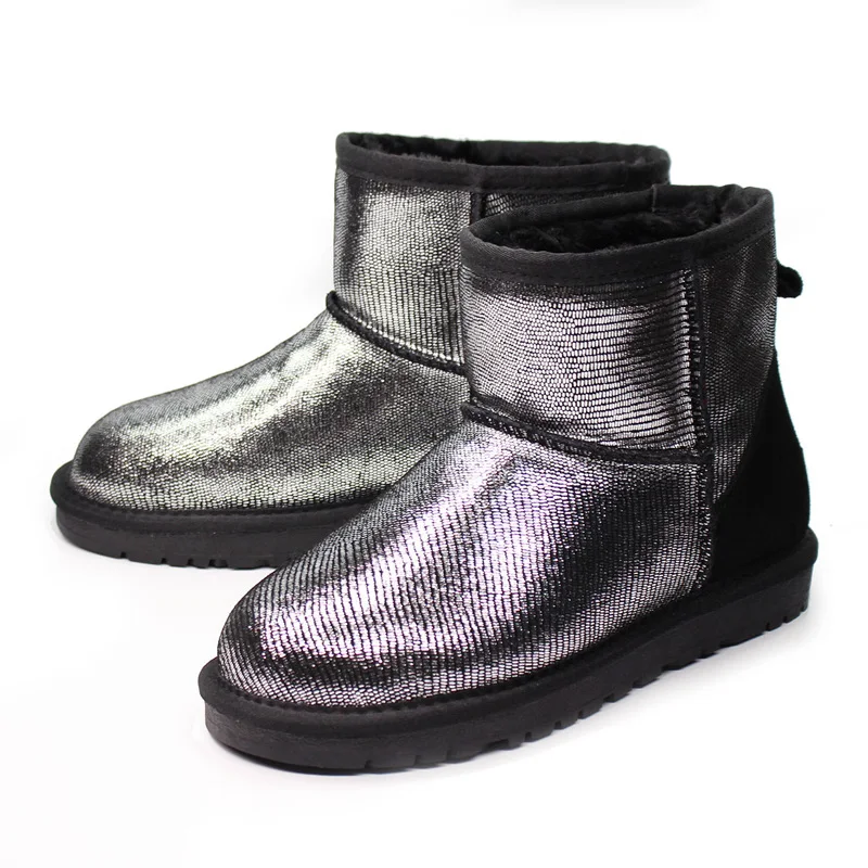 QNZY 100% real leather wool Snow boots Classic female inner sheep fur short Sheepskin winter warm breathable shoes woman | Обувь