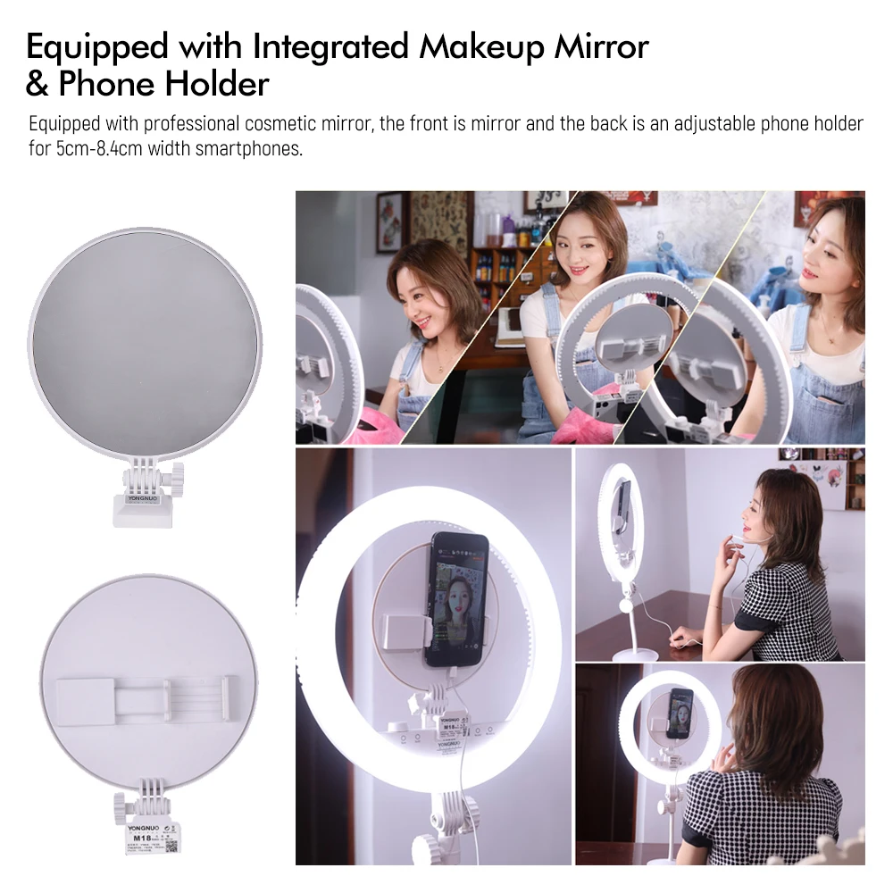 YONGNUO YN208 Selfie Ring Light двухцветный светодиодный видео свет фотостудия заполняет фото