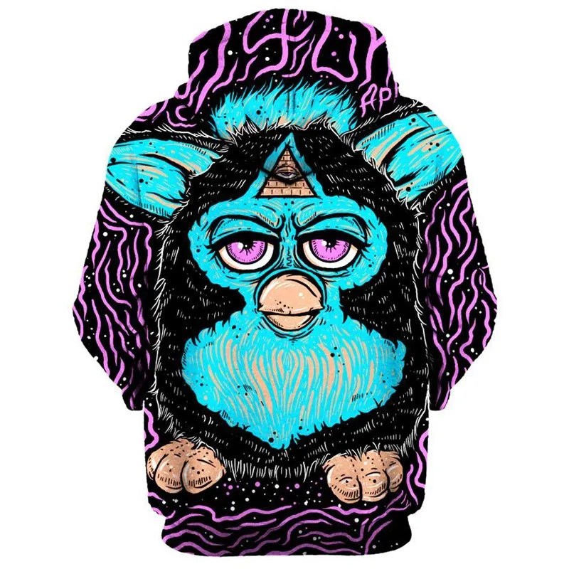 

Raisevern New Furbex Hoodie Sweatshirts Cute Animal 3D Print Fashion Pullovers Streetwear Tops Spring Hipster Hoody Dropship