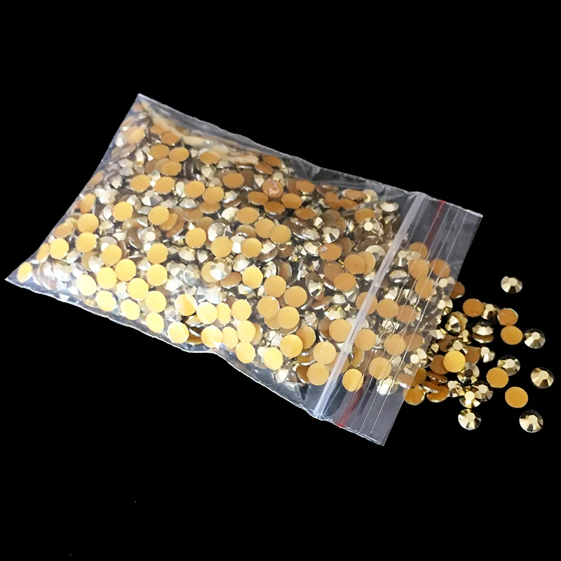 

Local Tyrants Gold 1000pcs/bag Nail art SS6 SS12 Ore gold Resin Rhinestone 2mm 3mm 14 Facets Nail decoration drill #23