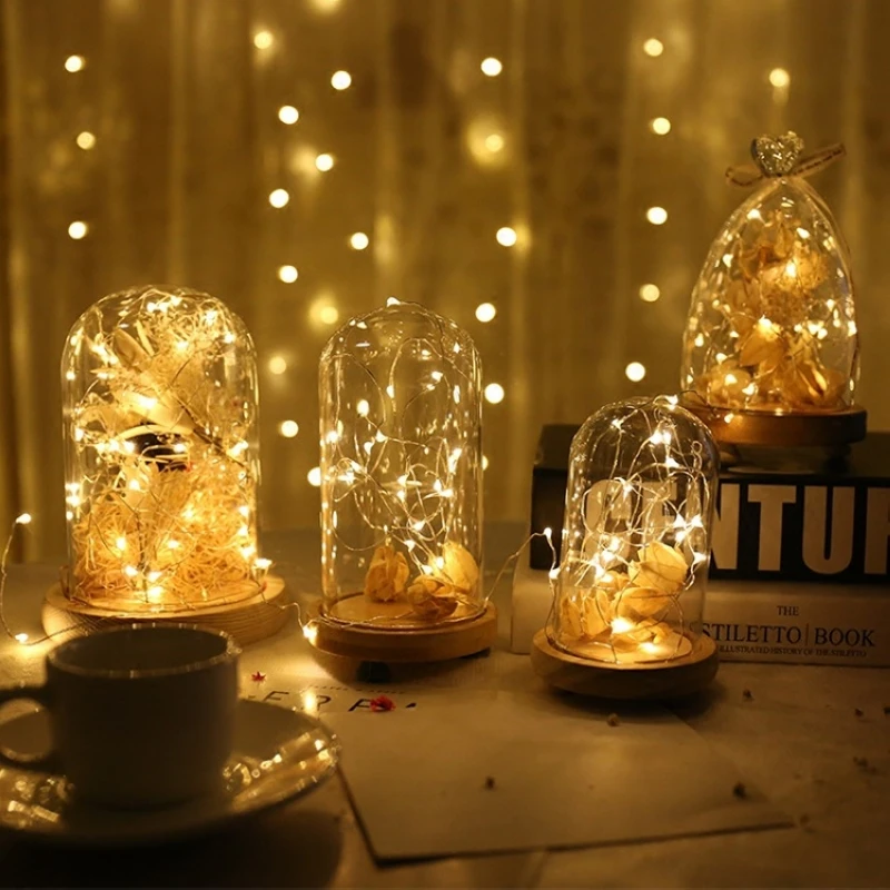 10 м DIY медная проволока гирлянда светодиодная на батарейках праздничный