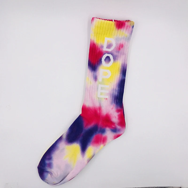 Классные длинные носки мужские хлопчатобумажные баскетбольные tie skate board