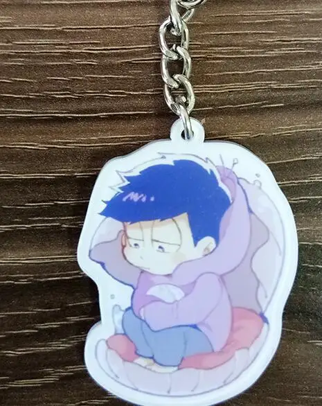 Брелок с аниме Osomatsu san Sea World, версия с морским животным, Karamatsu Ichimatsu Jyushimatsu, брелок с подвеской Llavero De - Цвет: 1