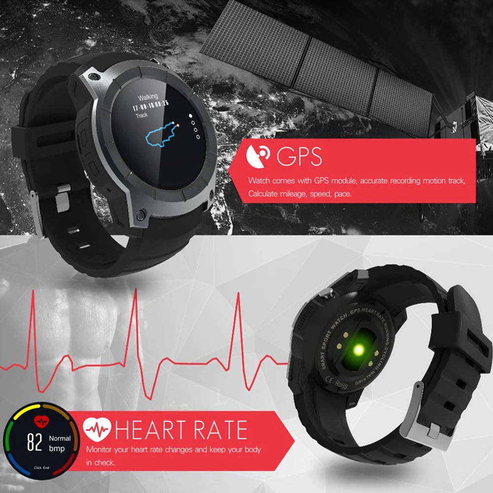 Gps sim карты GSM спортивные часы S958 MTK2503 монитор сердечного ритма умные мульти
