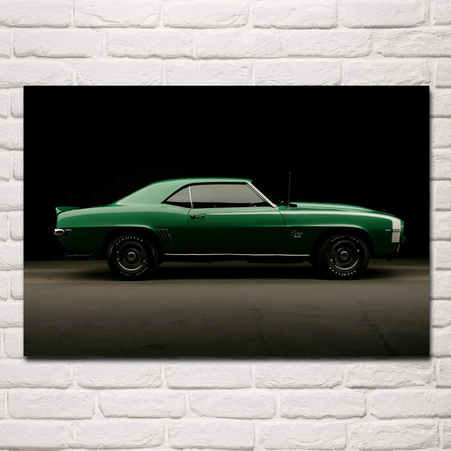1969 классический зеленый Camaro Ретро крутой мышечный автомобиль KC225 гостиная