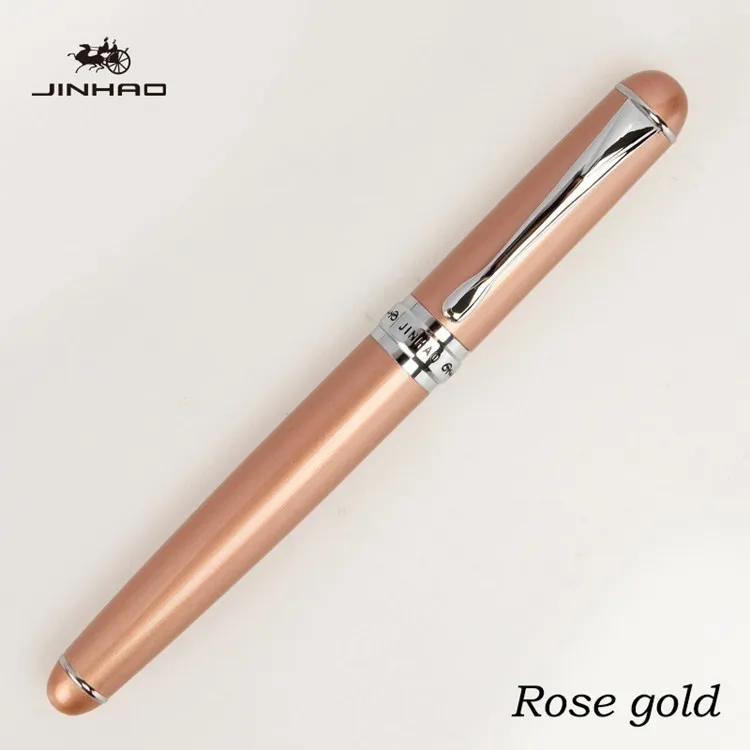 As shown Jinhao750 новая квадратная красная ледяная металлическая средняя перьевая офисная деловая ручка чернильная ручка Caligraphy ручка Подарочная ручка можно настроить логотип - Цвет: As shown