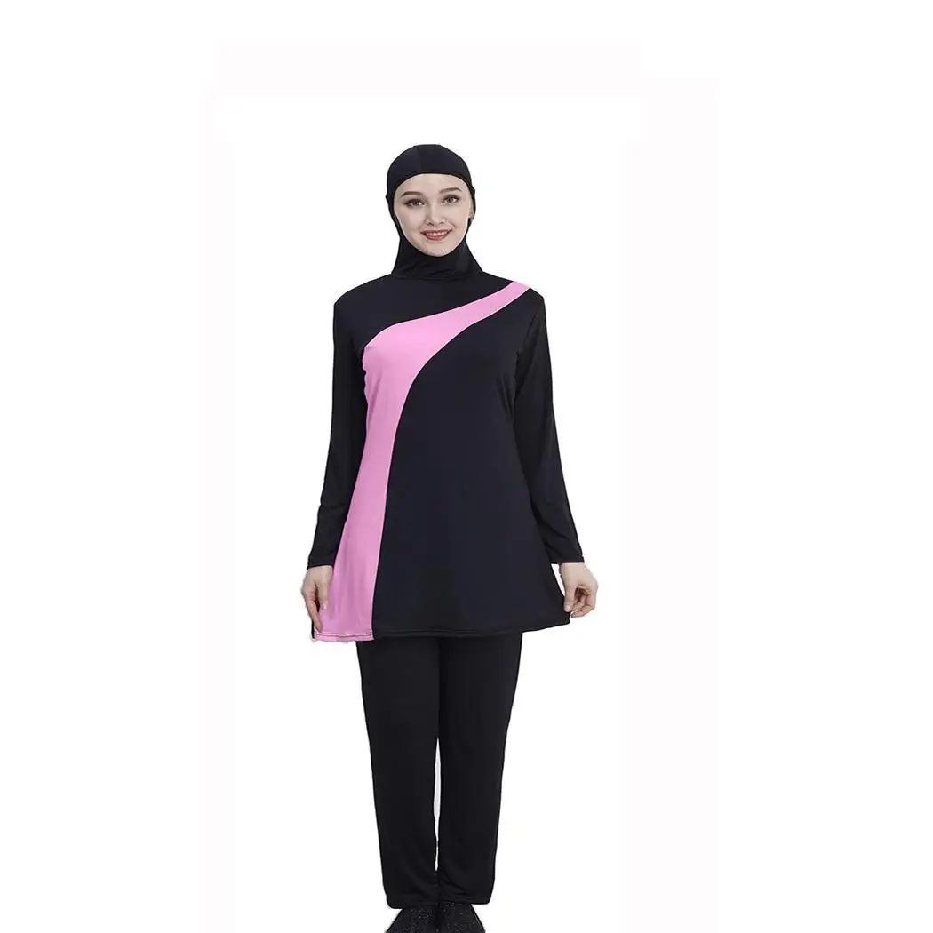 Женский Повседневный пляжный купальник из двух частей с капюшоном и длинным