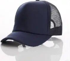 Синий wholesale Fashion Mesh hats Baseball Cap Hat Sport Running Tennis Hat Cap Racing Adjustable custom made Hat for Men& Women - Цвет: Синий
