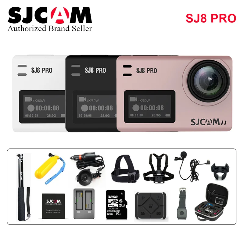 SJCAM SJ8PRO анти-встряхивание двойной сенсорный экран удаленный Спорт экшн-камера WiFi 4K 60fps Дайвинг 30M Водонепроницаемый Ambarella H22 SJ 8 PRO