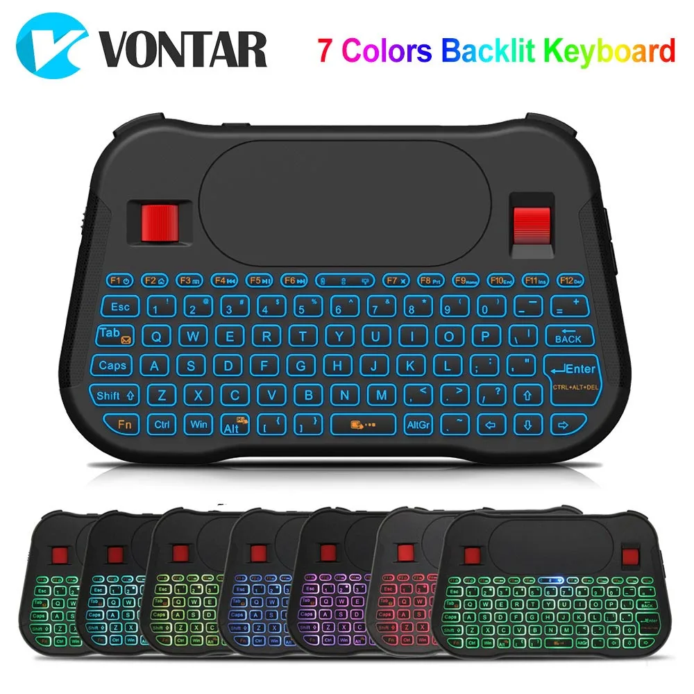 Беспроводная клавиатура VONTAR T18 Plus 2 4 ГГц с подсветкой английская/Русская