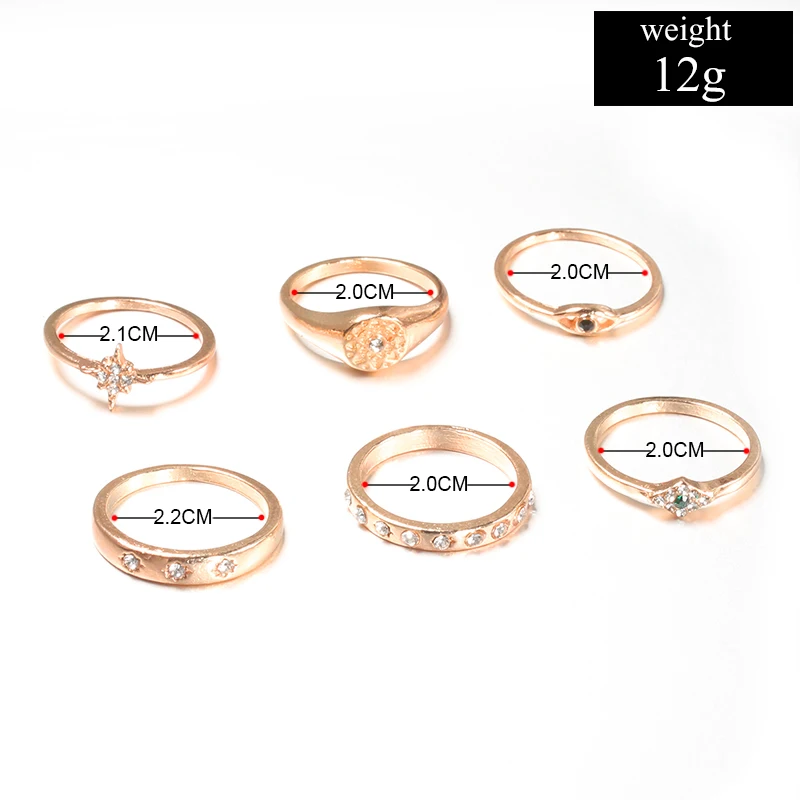 6 шт./компл. богемное винтажное хрустальное корона звезда луна изысканное