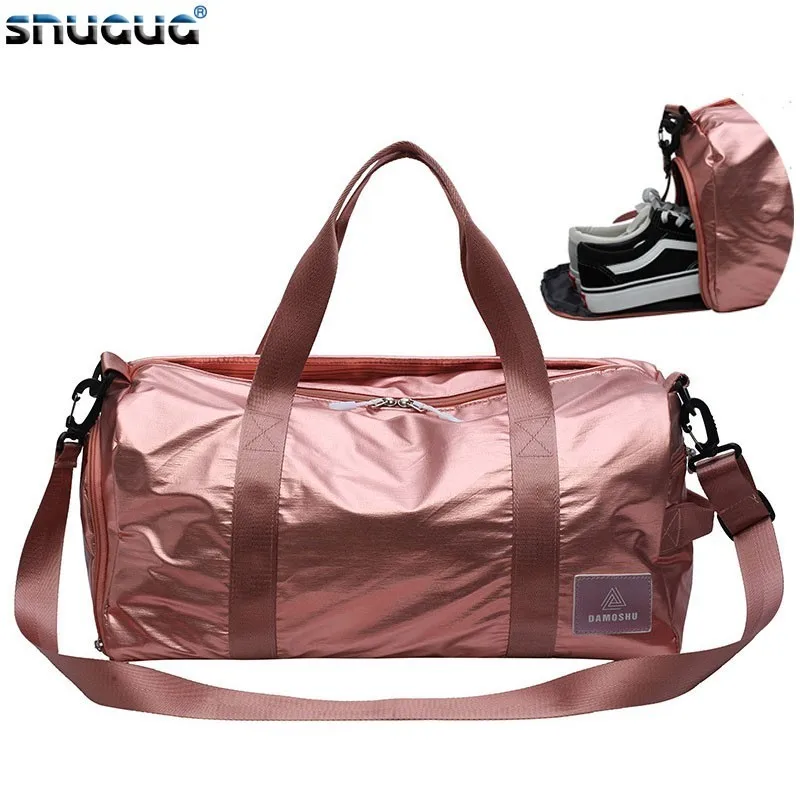 

2019 Nylon Training Bag Men Gym Bags With Shoe Double Zipper Travel Duffle Bag For Women Waterproof Luggage Shoulder Bag Sports