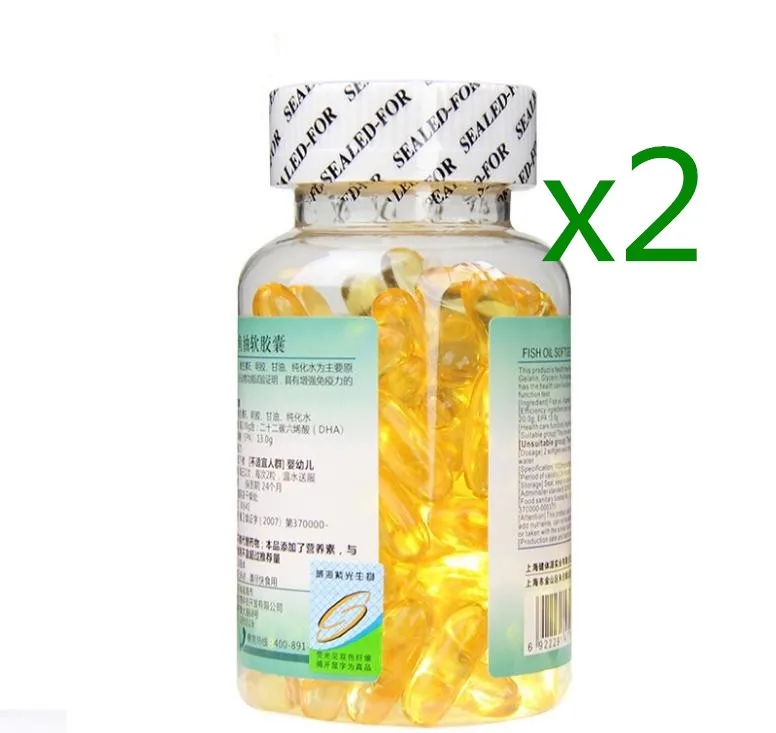 200pcs Рыбий жир omega 3 DHA EPA высокое качество Deap море omega 1000 мг* 100 шт - Цвет: 200pcs