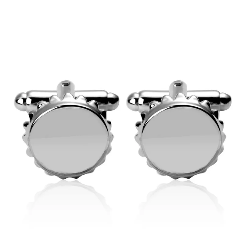 

HYX Jewelry silvery Bottle cap Brand Cuff Buttons French Shirt Cufflinks For Mens Fashion Cuff Links