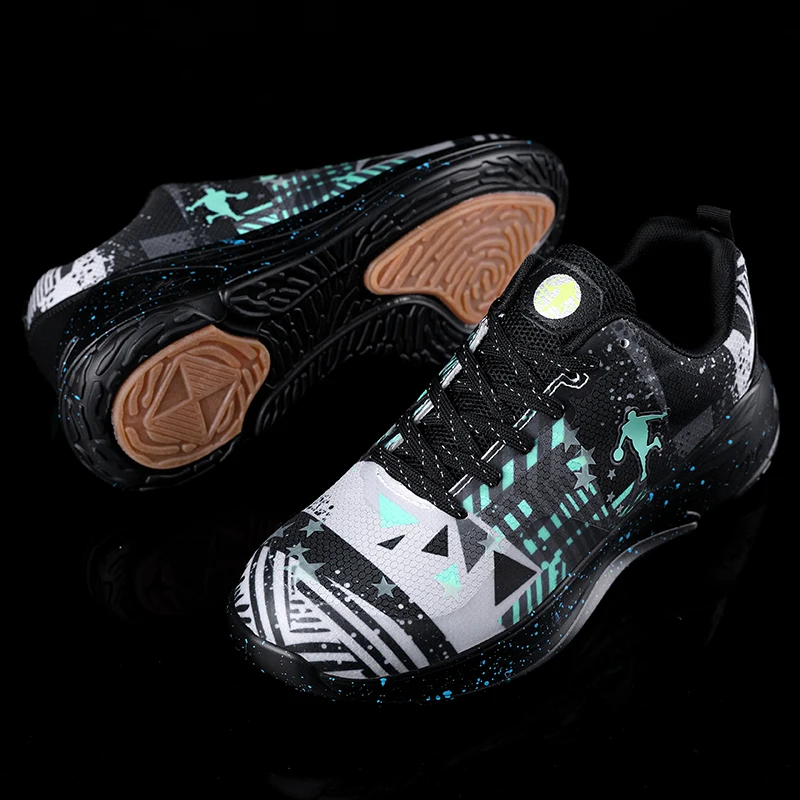 Флуоресцентные мужские баскетбольные кроссовки нескользящая спортивная обувь