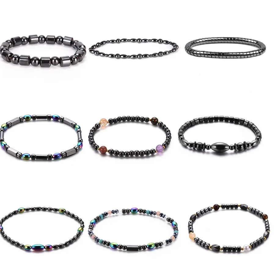 21 Стиль Регулируемая потеря веса круглый черный камень Магнитная терапия