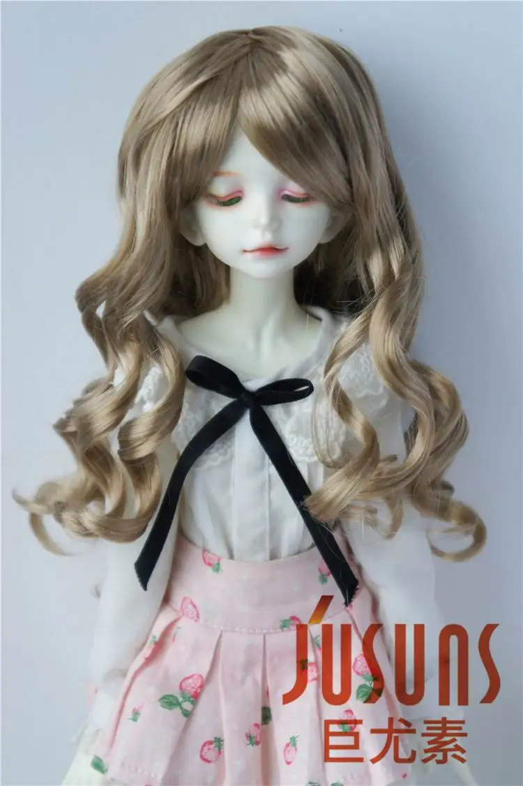 JD154 1/4 синтетический, мохеровый, для куклы парики длинные леди волна bjd парик, 7-8 дюймов MSD кукла аксессуары