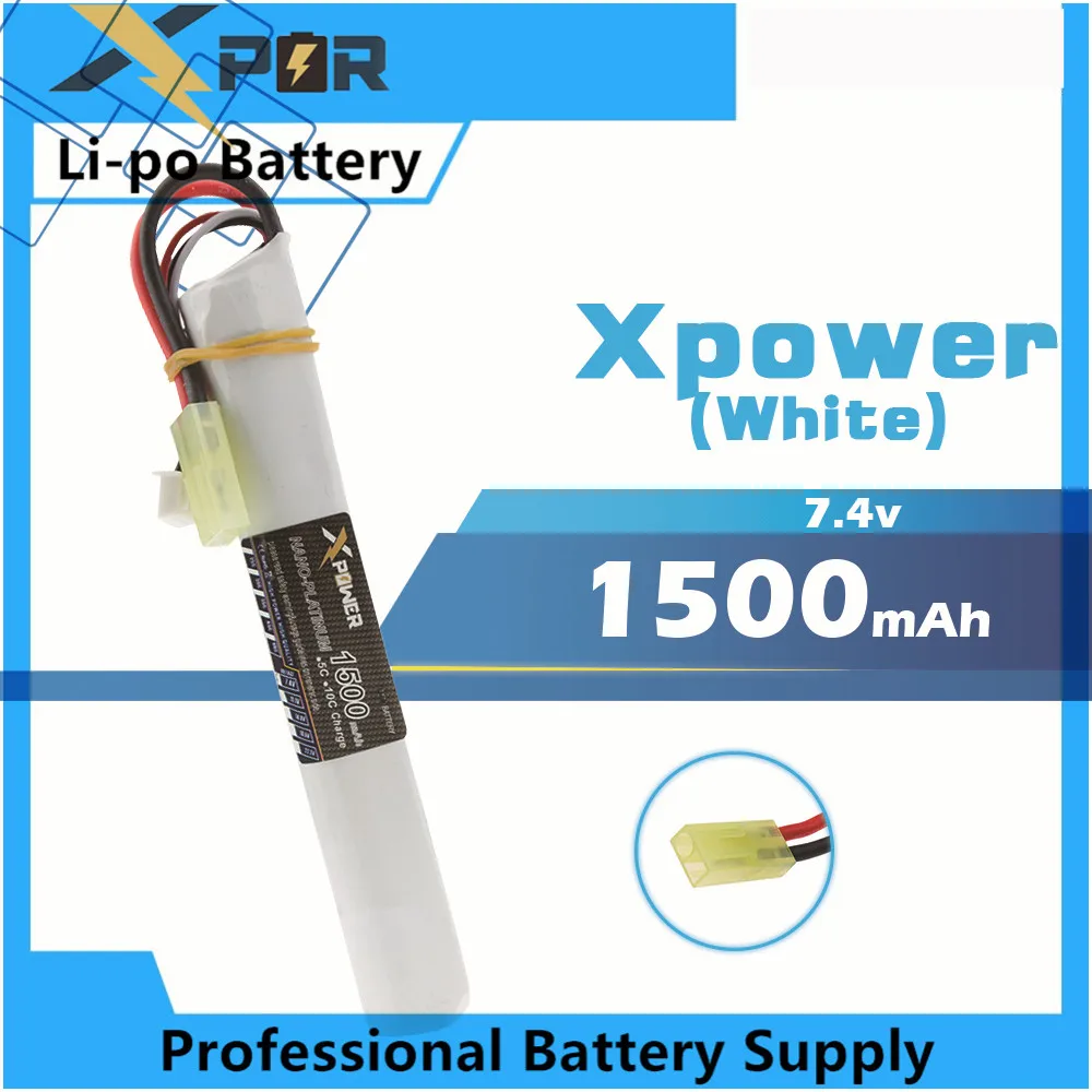 1 шт. 18650 Power X power RC Lipo Аккумулятор 7 4 В 1500 мАч 30C AKKU Mini Airsoft игрушечный пистолет