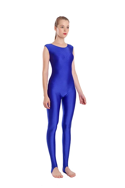 royal blue Женская майка стремя трико лайкра спандекс длинное Боди Одежда для танцев унитазы балетная танцевальная одежда боди костюм - Цвет: royal blue