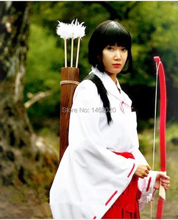 Аниме Inuyasha kiyo кимоно Косплей Костюм Полный комплект Рождественский подарок представление костюм Размер s m l xl