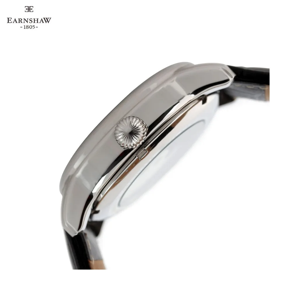 Наручные часы Earnshaw ES 8006 04 мужские механические с автоподзаводом на кожаном