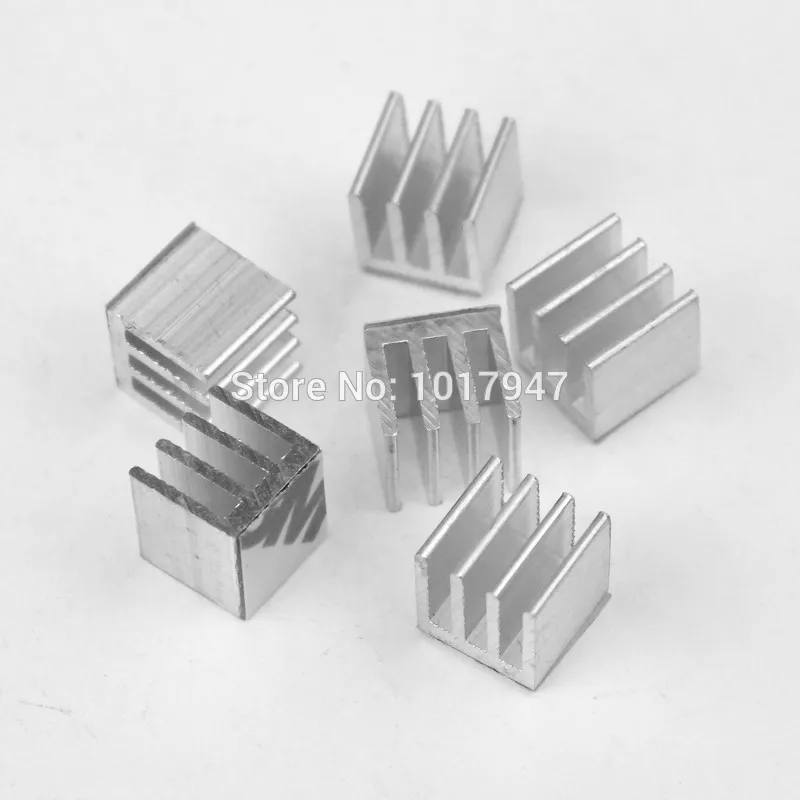 100 шт./партия алюминиевые радиаторы чип-радиатор для микросхем IC 10 мм x |