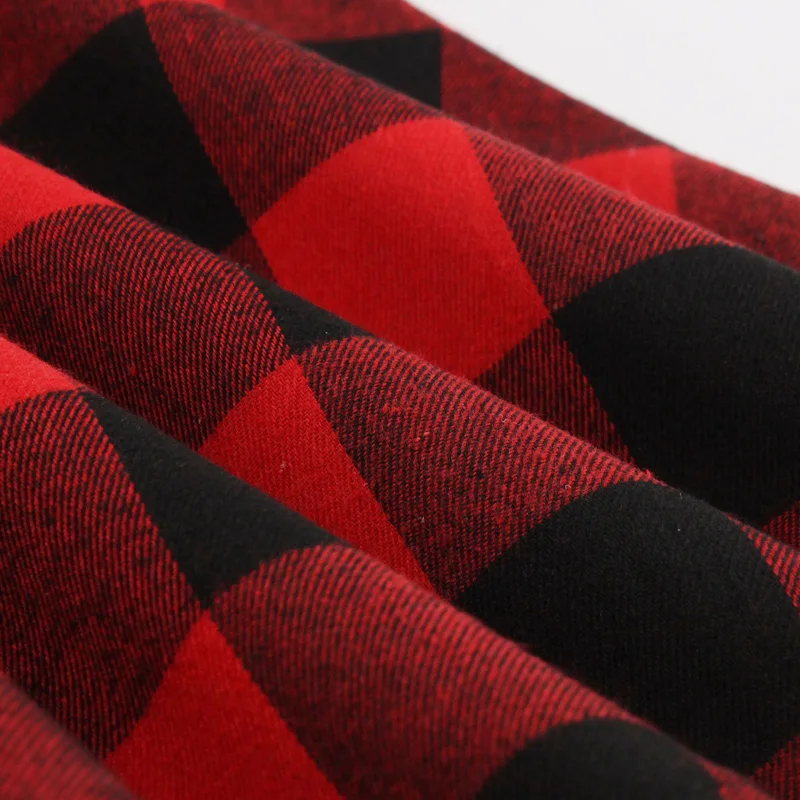 Женское винтажное платье в мелкую клетку Tonval стиле 1950 х рокабилли красное с