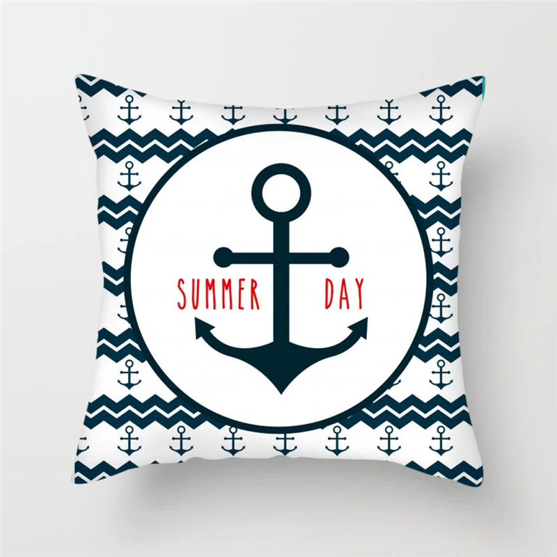 Чехол для подушки с изображением якоря руля Fuwatacchi чехол компасом декоративная