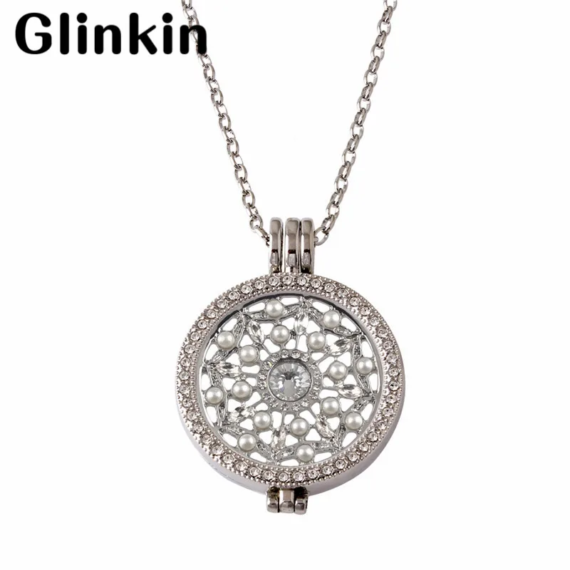 Для женщин Монеда Jewelry 33 мм Жемчуг из бисера Монета Цепочки и ожерелья Fit с 35