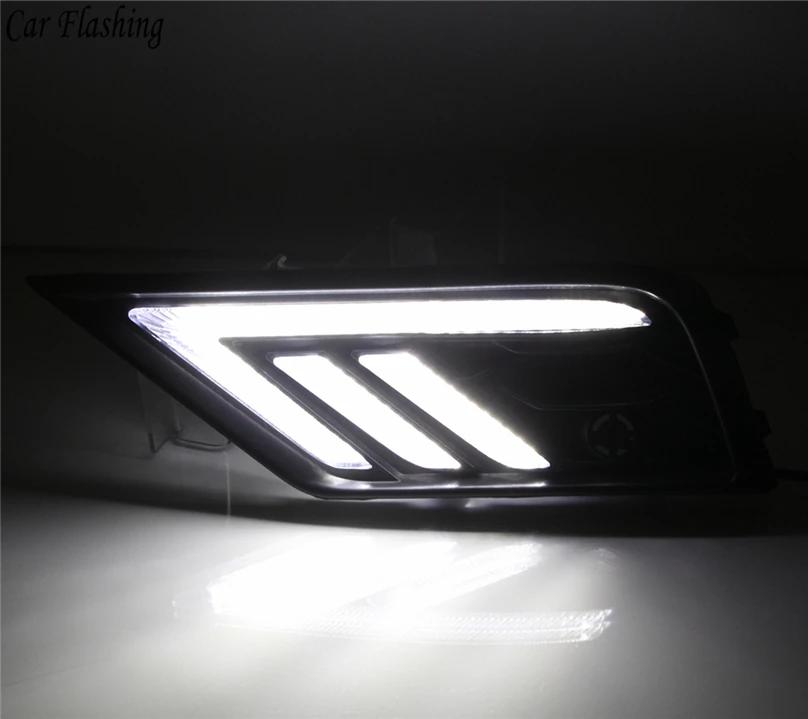 1 комплект Автомобильные светодиодные дневные ходовые огни для Volkswagen VW Tiguan 2017 2018