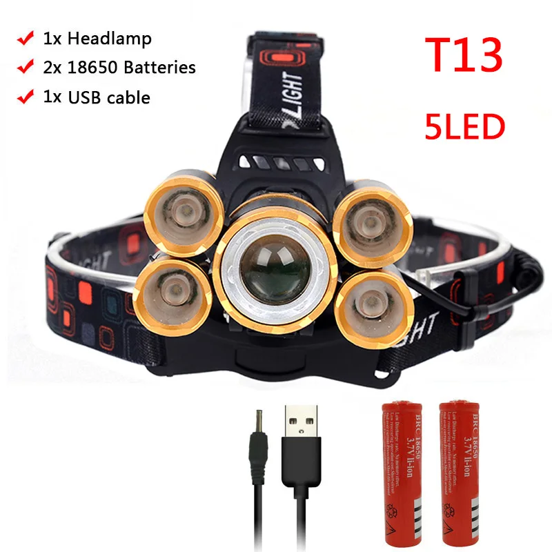 E Litwod z20 XM-L T6 светодиодный зум-объектив налобный фонарь налобный светильник ing светильник вспышка светильник фонарь перезаряжаемый головной светильник для рыбалки - Испускаемый цвет: E