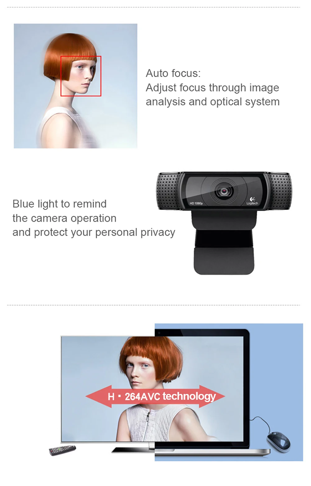 Веб-камера logitech HD Pro C920e, широкоформатный видеозвонок и запись, камера 1080 p, веб-камера для настольного компьютера или ноутбука, обновленная версия C920