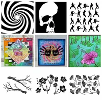 8set 6x9inch draw stencil for diy scrapbooking decorative embossing diy paper cards crafts plastic templates drawing sheets 2018